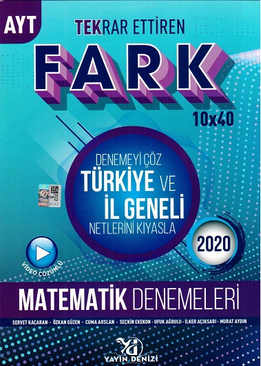 *YKS AYT FARK DENEME TEK MATEMATİK (10X40) -2020