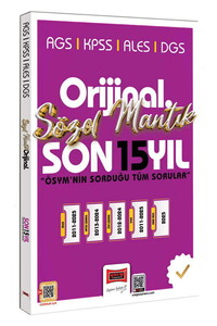 KPSS AGS ALES DGS Orijinal Sözel Mantık 15Y-2026