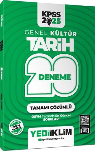 KPSS Genel Kültür Tarih Tamamı Çöz. 20 Deneme 2025