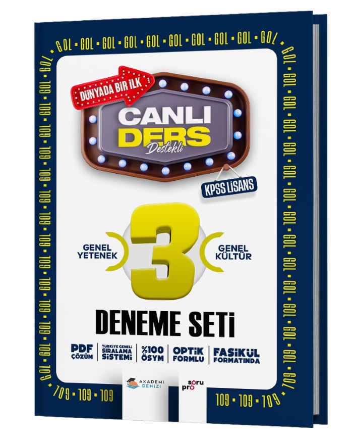 KPSS CANLI DERS GOL 3 LÜ LİSANS DNM SETİ - 2025