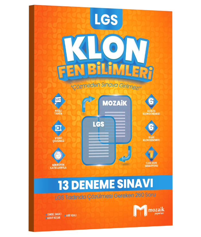 8.SINIF MOZAİK KLON DENEME FEN BİLİMLERİ - 2025