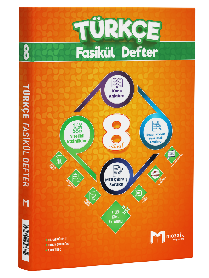 8.SINIF MOZAİK FASİKÜL DEFTER TÜRKÇE - 2026-27