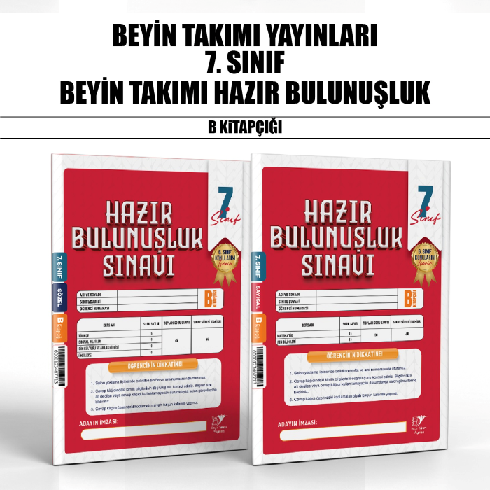 BTAKIMI 07.SINIF HAZIR BULUNUŞLUK SINAVI B - 26-27