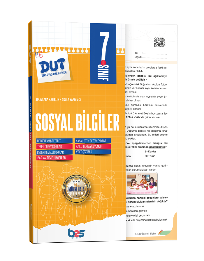 BES DUT 07.SINIF UYGULAMA TESTİ SOSYAL B.- 2026-27