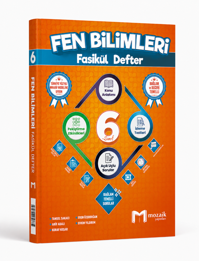 MOZAİK 6.SINIF FASİKÜL DEFTER FEN BLM - 2026-27