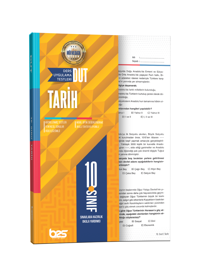 BES DUT 10.SINIF UYGULAMA TESTİ TARİH - 2026-27